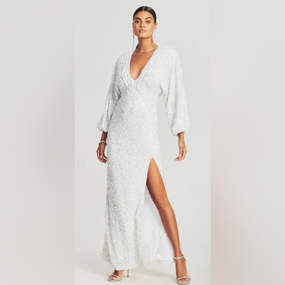 Retrofête CAMILLE SEQUIN EMBELLISHED MAXI DRESS GOWN - Picture 1 of 10